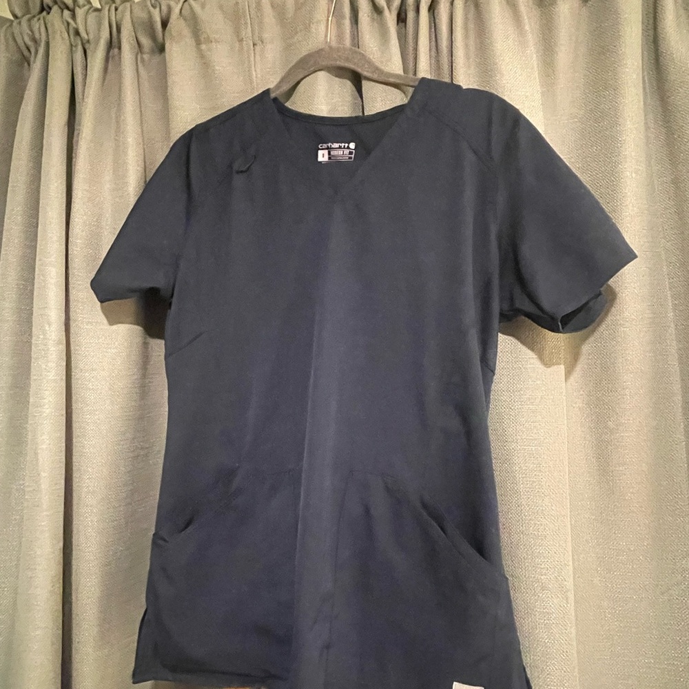 Carhartt Navy Blue Small Scrub Top/ Medium Tall Pants